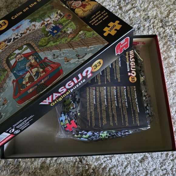 Wasgij? Original Puzzle 33 Calm on The Canal! 1000 Pieces Complete - Picture 2 of 3